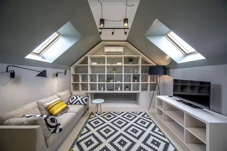 Roof-blind-home-office  Skylight shade, Loft room, Attic remodel